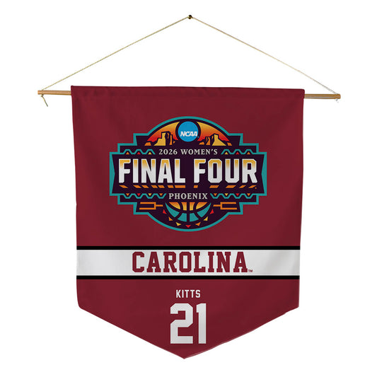 South Carolina - NCAA Women's Basketball : Chloe Kitts - Final Four NCAA® March Madness® 2026 Pennant - 18" x 21"-0