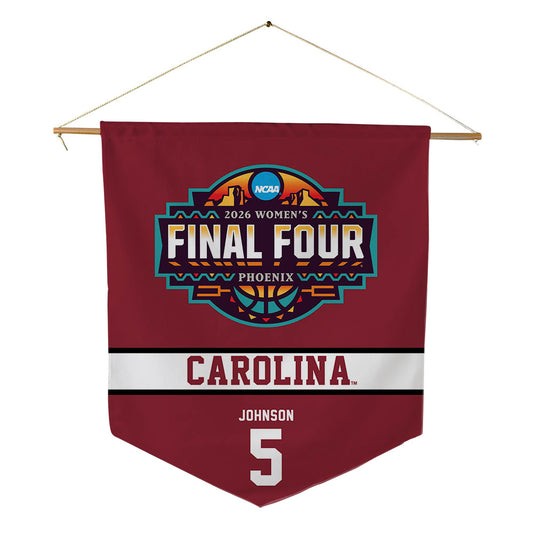 South Carolina - NCAA Women's Basketball : Tessa Johnson - Final Four NCAA® March Madness® 2026 Pennant - 18" x 21"-0