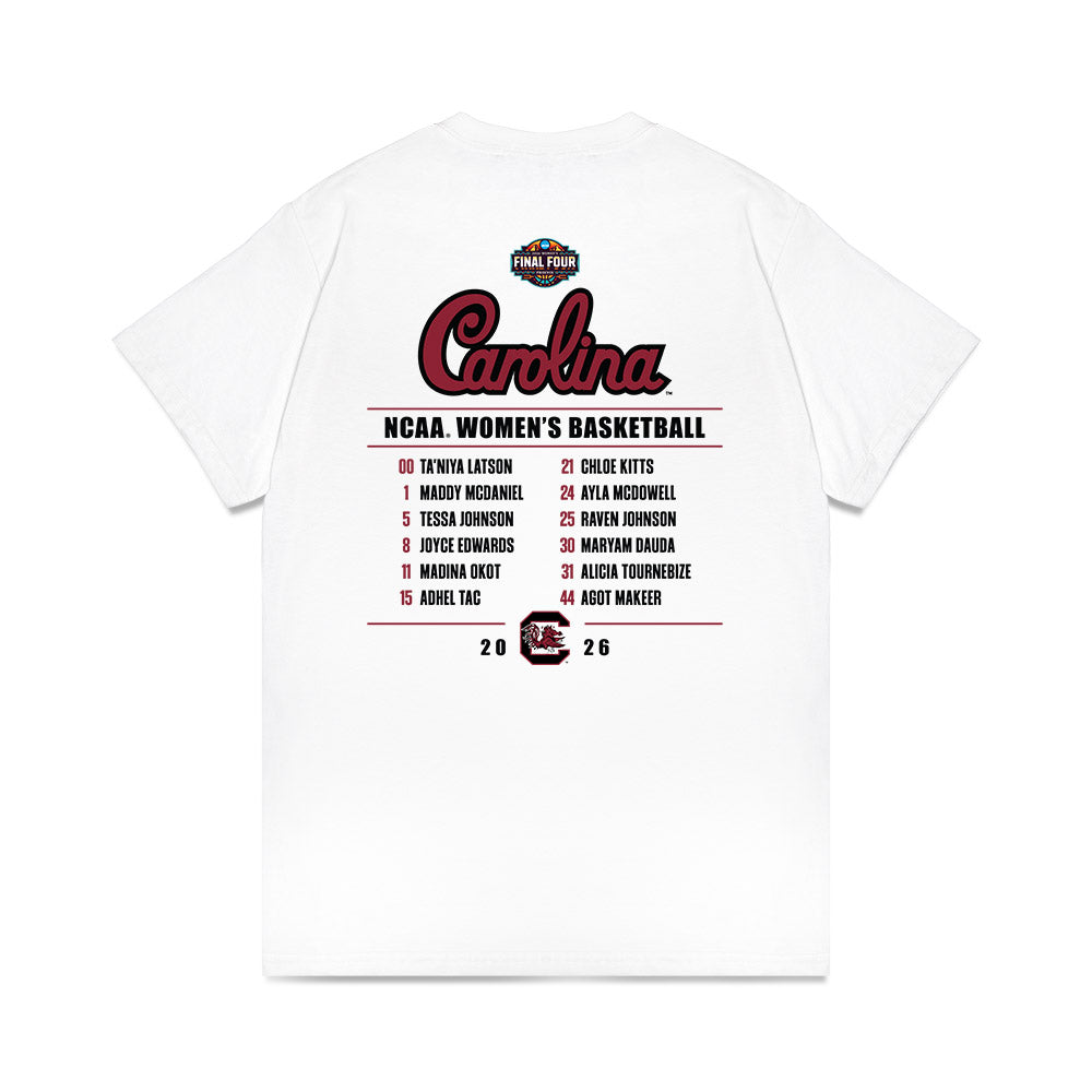 South Carolina - NCAA Women's Basketball : - Final Four NCAA® March Madness® 2026 Roster List Comfort Colors T-Shirt-1