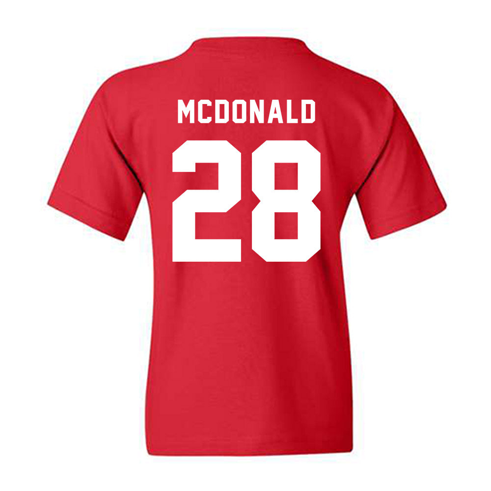 Texas Tech - NCAA Football : Bray Mcdonald - Youth T-Shirt-1