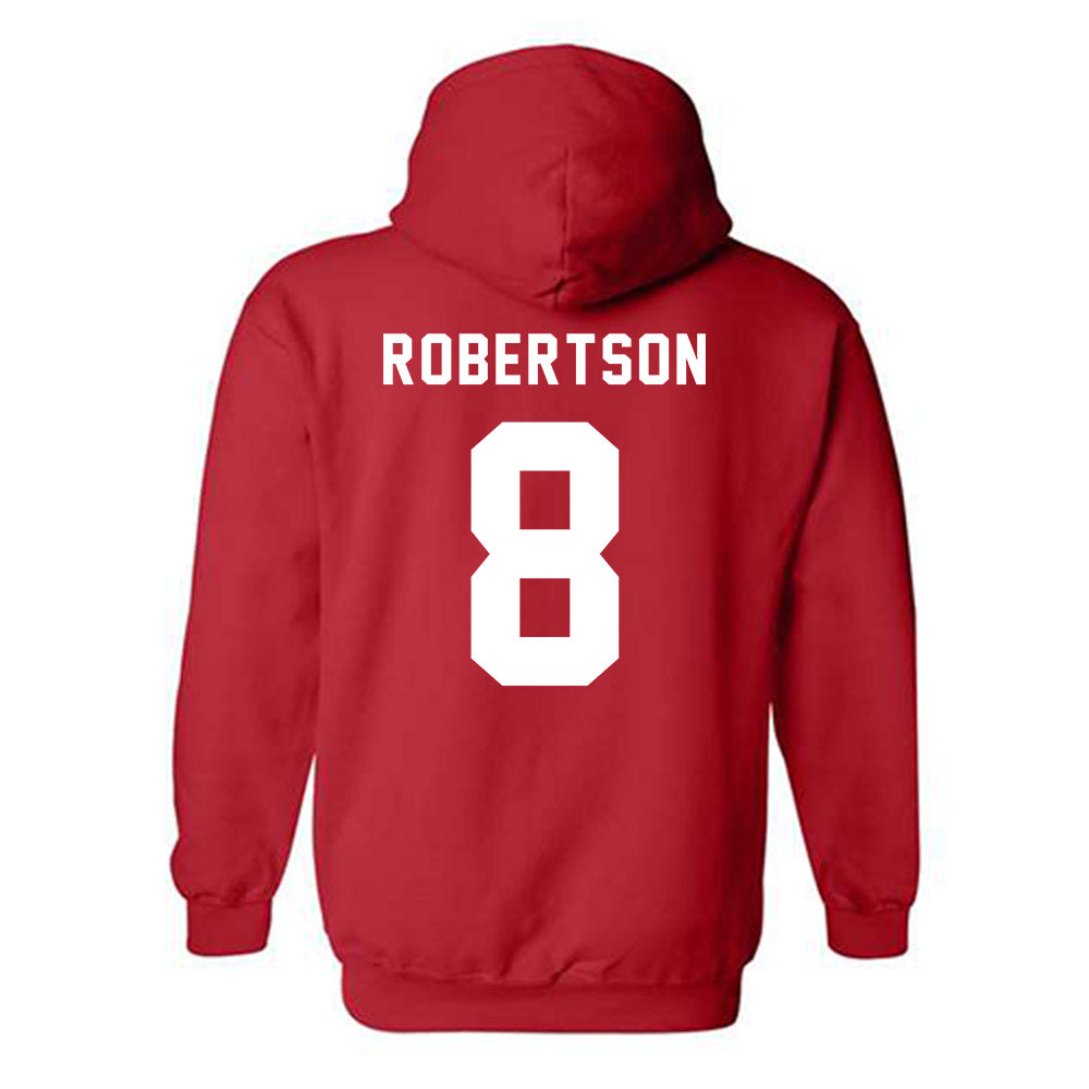 Texas Tech - NCAA Women's Volleyball : Kayla Robertson - Shersey Hooded Sweatshirt-1