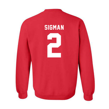 Texas Tech - NCAA Women's Volleyball : Gretchen Sigman - Shersey Crewneck Sweatshirt-1
