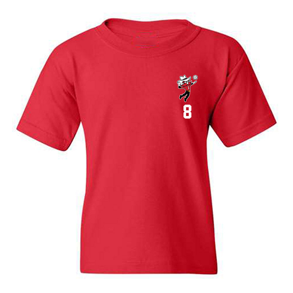 Texas Tech - NCAA Women's Volleyball : Kayla Robertson - Shersey Youth T-Shirt-0