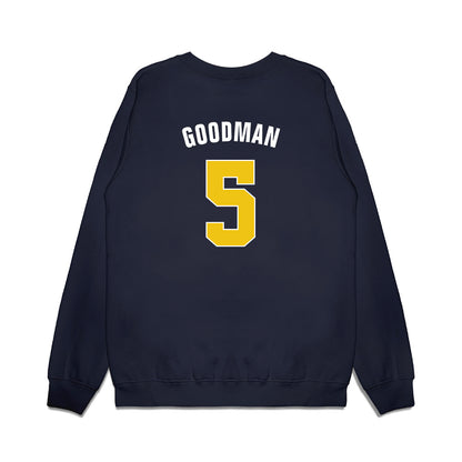 Michigan - NCAA Men's Basketball : Oscar Goodman - National Champions NCAA® March Madness® 2026 Premium Crewneck Sweatshirt-1
