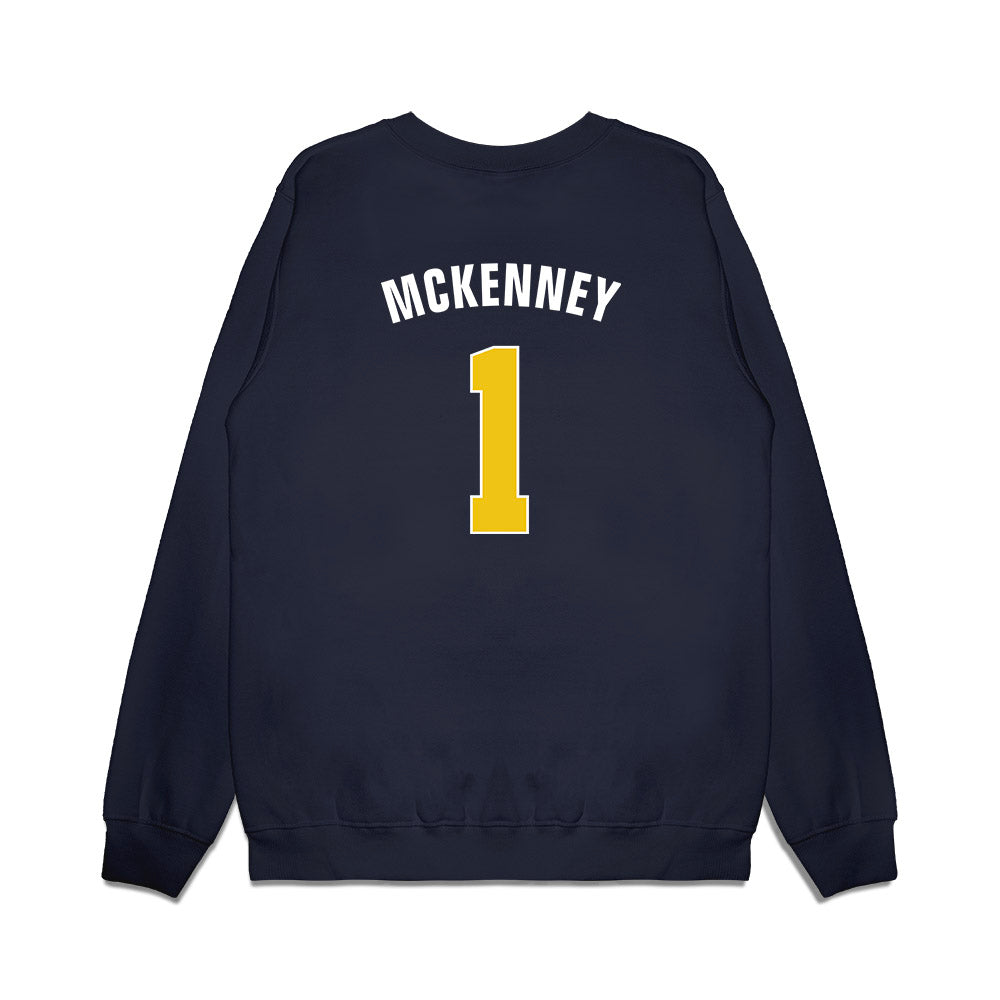 Michigan - NCAA Men's Basketball : Trey McKenney - National Champions NCAA® March Madness® 2026 Premium Crewneck Sweatshirt-1