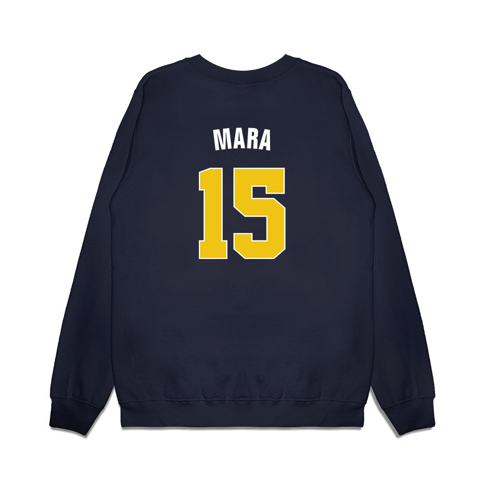 Michigan - NCAA Men's Basketball : Aday Mara - National Champions NCAA® March Madness® 2026 Premium Crewneck Sweatshirt-1
