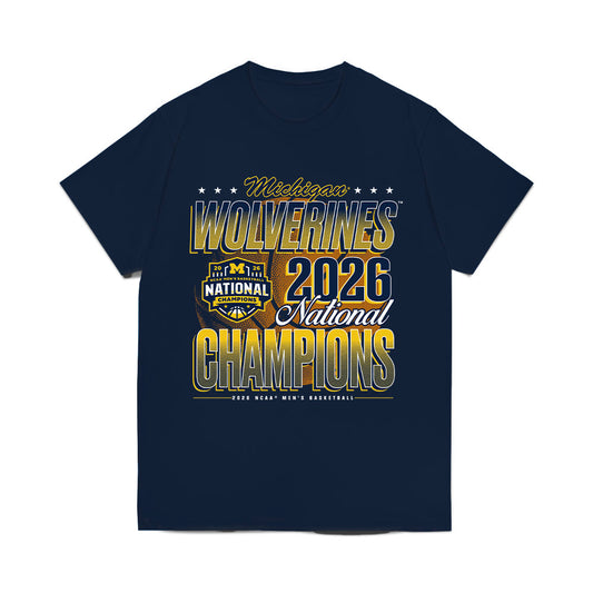 Michigan - NCAA Men's Basketball : Nimari Burnett - National Champions NCAA® March Madness® 2026 Comfort Colors T-Shirt-0