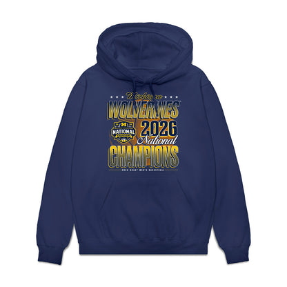Michigan - NCAA Men's Basketball : Aday Mara - NCAA® National Champions Fleece Hooded Sweatshirt-0