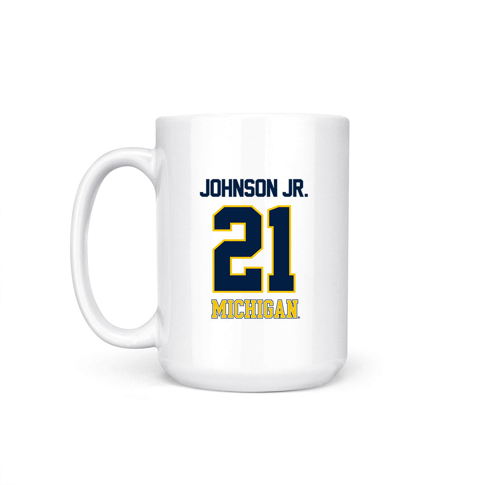Michigan - NCAA Men's Basketball : Morez Johnson Jr. - National Champions NCAA® March Madness® 2026 Coffee Mug-1