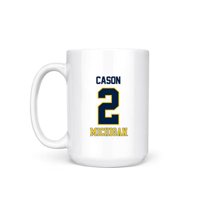 Michigan - NCAA Men's Basketball : Lorenzo Cason - National Champions NCAA® March Madness® 2026 Coffee Mug-1