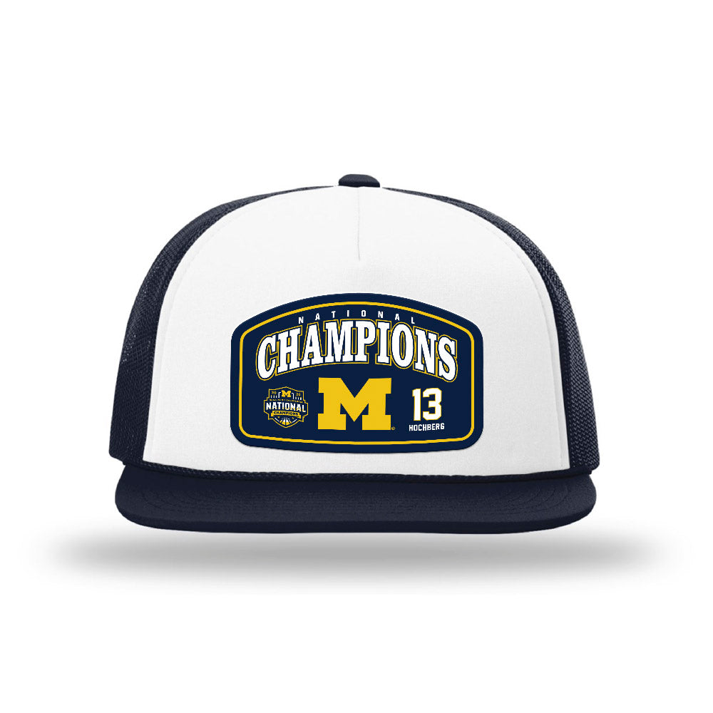 Michigan - NCAA Men's Basketball : Harrison Hochberg - National Champions NCAA® March Madness® 2026 Foamie Trucker Cap-0
