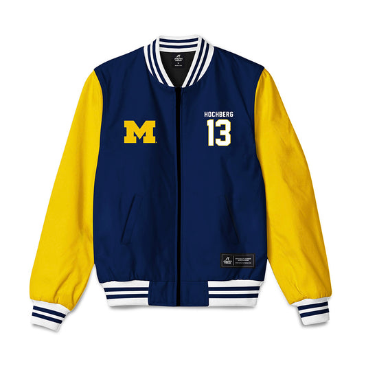 Michigan - NCAA Men's Basketball : Harrison Hochberg - National Champions NCAA® March Madness® 2026 Bomber Jacket-0