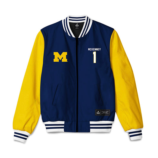 Michigan - NCAA Men's Basketball : Trey McKenney - National Champions NCAA® March Madness® 2026 Bomber Jacket-0