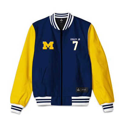 Michigan - NCAA Men's Basketball : Howard Eisley Jr - National Champions NCAA® March Madness® 2026 Bomber Jacket-0