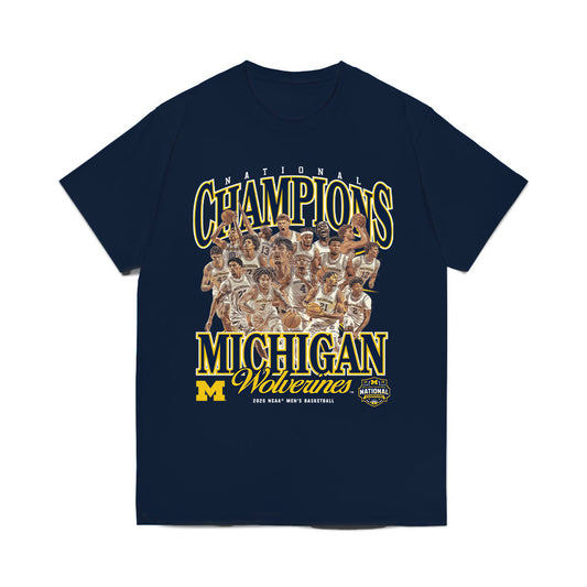 Michigan - NCAA Men's Basketball : National Champions NCAA® March Madness® 2026 Team Collage Comfort Colors T-Shirt-0