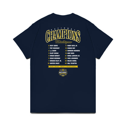 Michigan - NCAA Mens Basketball - National Champions NCAA® March Madness® 2026 Roster List Comfort Colors T-Shirt-1