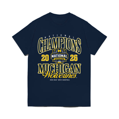 Michigan - NCAA Mens Basketball - National Champions NCAA® March Madness® 2026 Roster List Comfort Colors T-Shirt-0