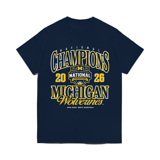 Michigan - NCAA Mens Basketball - National Champions NCAA® March Madness® 2026 Roster List Comfort Colors T-Shirt-0