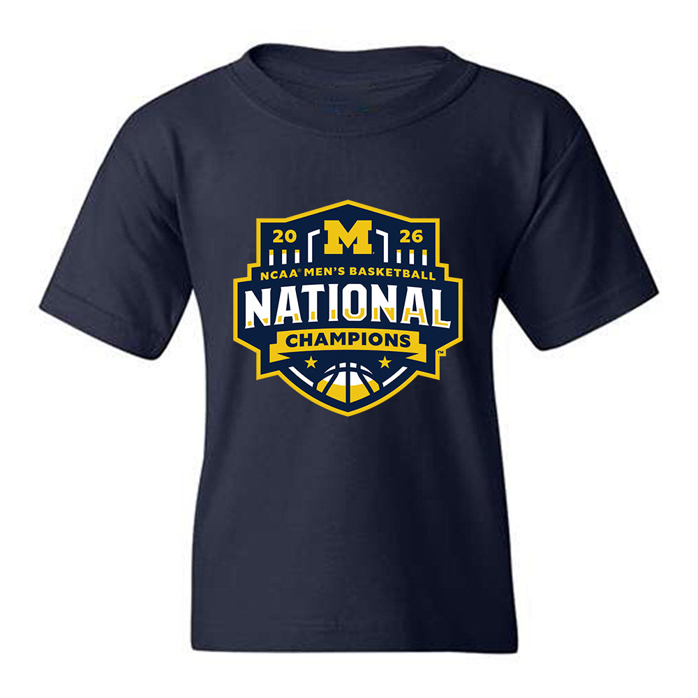 Michigan - NCAA Mens Basketball - National Champions NCAA® March Madness® 2026 Youth T-Shirt-0