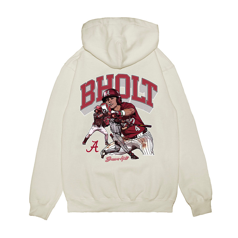 Alabama - NCAA Baseball : Brennan Holt - Caricature Premium Hooded Sweatshirt-1