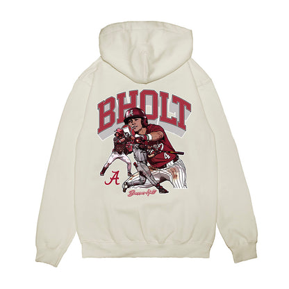 Alabama - NCAA Baseball : Brennan Holt - Caricature Premium Hooded Sweatshirt-1
