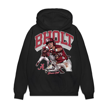Alabama - NCAA Baseball : Brennan Holt - Caricature Premium Hooded Sweatshirt-1