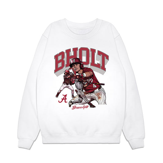 Alabama - NCAA Baseball : Brennan Holt - Caricature Premium Crewneck Sweatshirt-0
