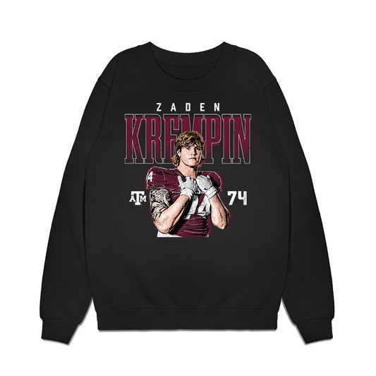Texas A&M - NCAA Football : Zaden Krempin - Collage Premium Crewneck Sweatshirt-0