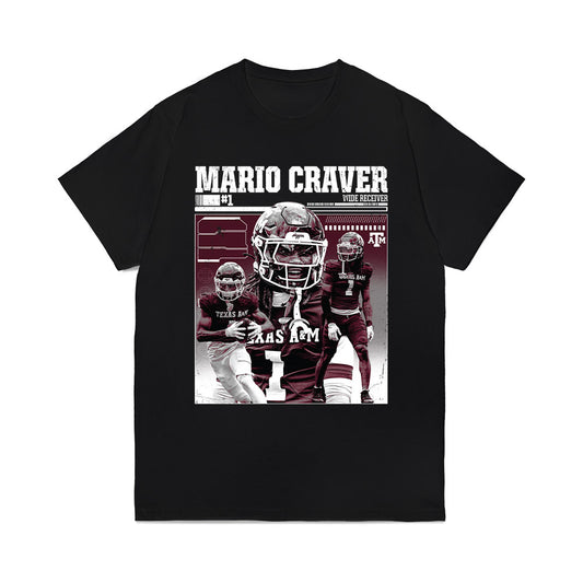 Texas A&M - NCAA Football : Mario Craver - Collage Comfort Colors T-Shirt-0