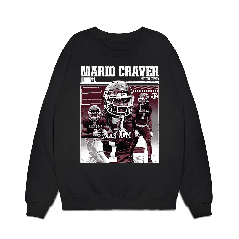 Texas A&M - NCAA Football : Mario Craver - Collage Premium Crewneck Sweatshirt-0