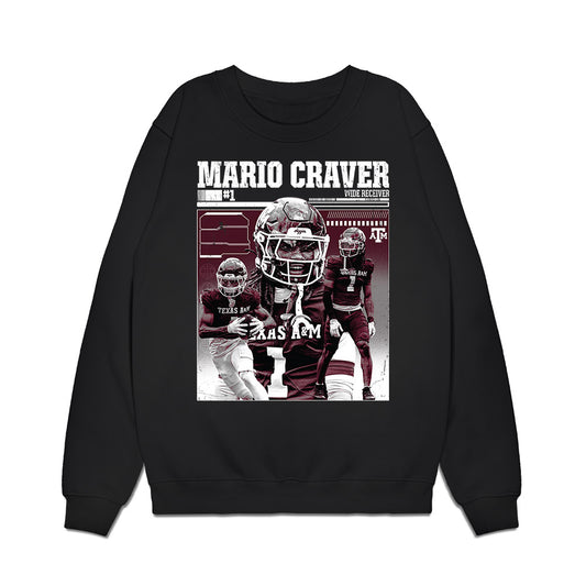 Texas A&M - NCAA Football : Mario Craver - Collage Premium Crewneck Sweatshirt-0