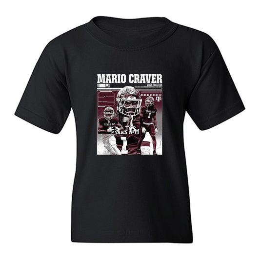 Texas A&M - NCAA Football : Mario Craver - Collage Youth T-Shirt-0
