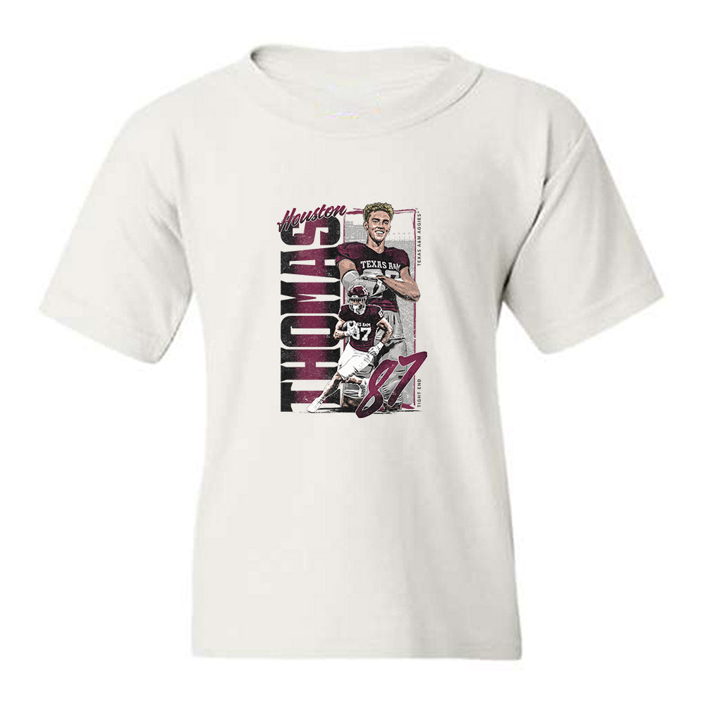 Texas A&M - NCAA Football : Houston Thomas - Collage Youth T-Shirt-0