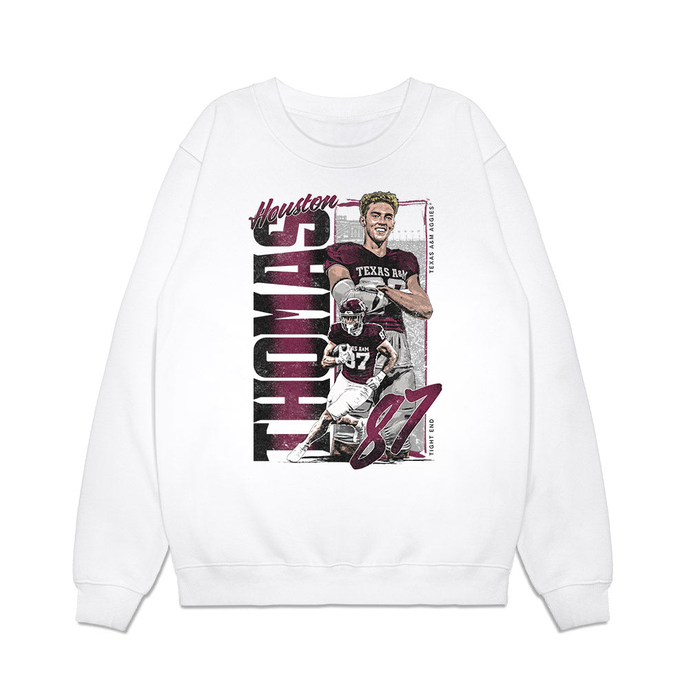 Texas A&M - NCAA Football : Houston Thomas - Collage Premium Crewneck Sweatshirt-0
