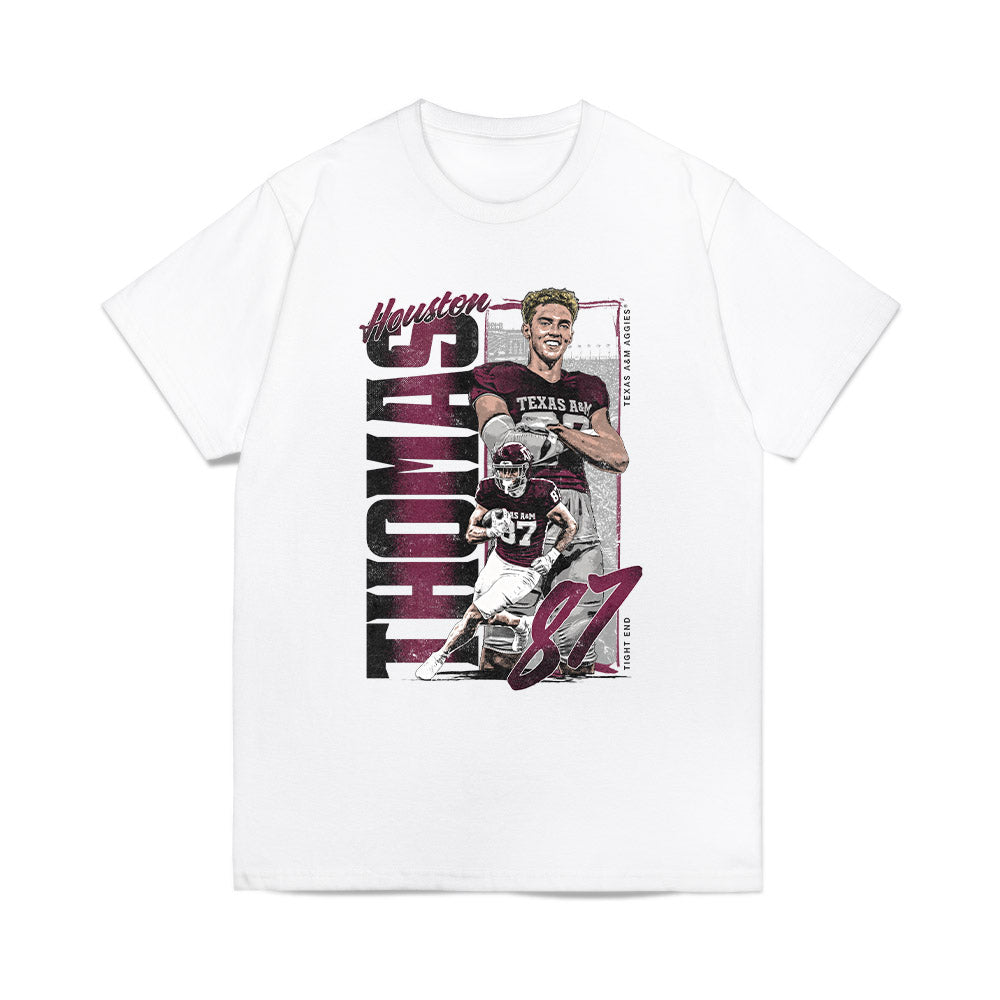 Texas A&M - NCAA Football : Houston Thomas - Collage Comfort Colors T-Shirt-0