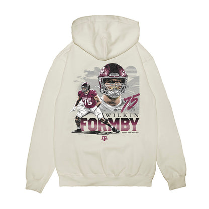 Texas A&M - NCAA Football : Wilkin Formby - Collage Premium Hooded Sweatshirt-1
