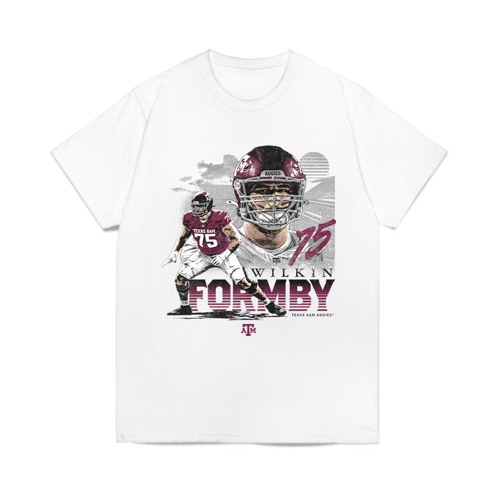 Texas A&M - NCAA Football : Wilkin Formby - Collage Comfort Colors T-Shirt-0