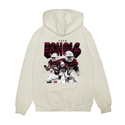Texas A&M - NCAA Football : Coen Echols - Collage Premium Hooded Sweatshirt-1