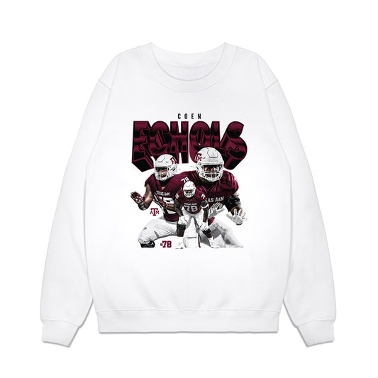 Texas A&M - NCAA Football : Coen Echols - Collage Premium Crewneck Sweatshirt-0