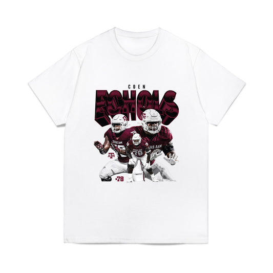 Texas A&M - NCAA Football : Coen Echols - Collage Comfort Colors T-Shirt-0