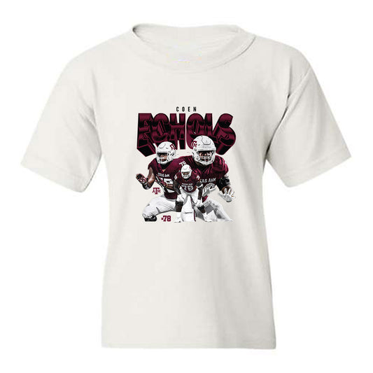 Texas A&M - NCAA Football : Coen Echols - Collage Youth T-Shirt-0