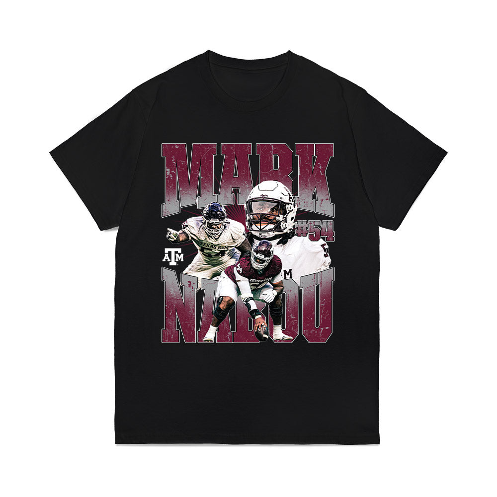 Texas A&M - NCAA Football : Mark Nabou Jr. - Collage Comfort Colors T-Shirt-0