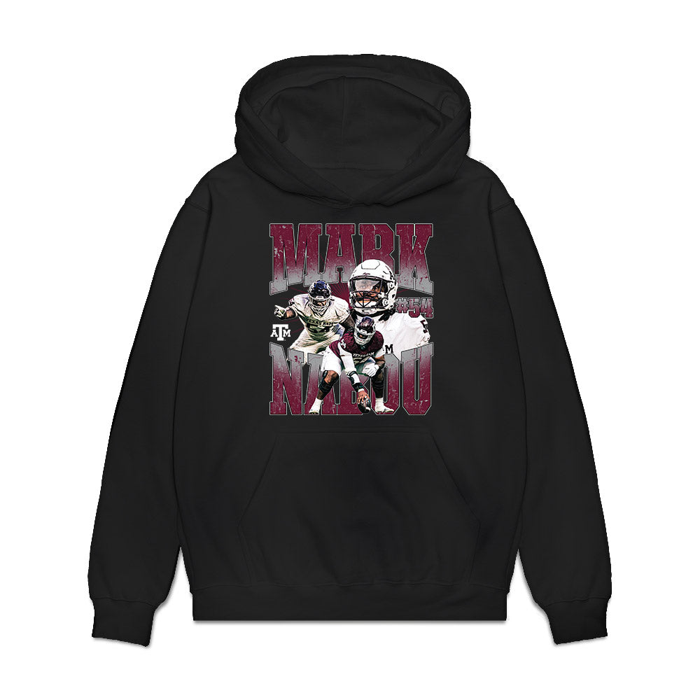 Texas A&M - NCAA Football : Mark Nabou Jr. - Collage Premium Hooded Sweatshirt-0