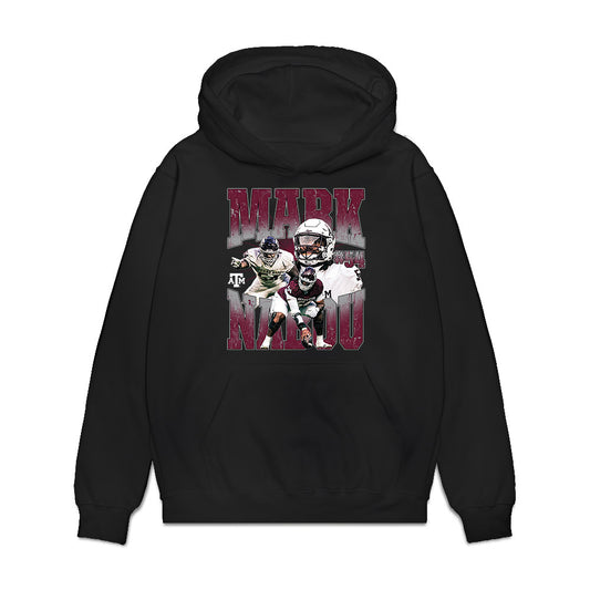 Texas A&M - NCAA Football : Mark Nabou Jr. - Collage Premium Hooded Sweatshirt-0