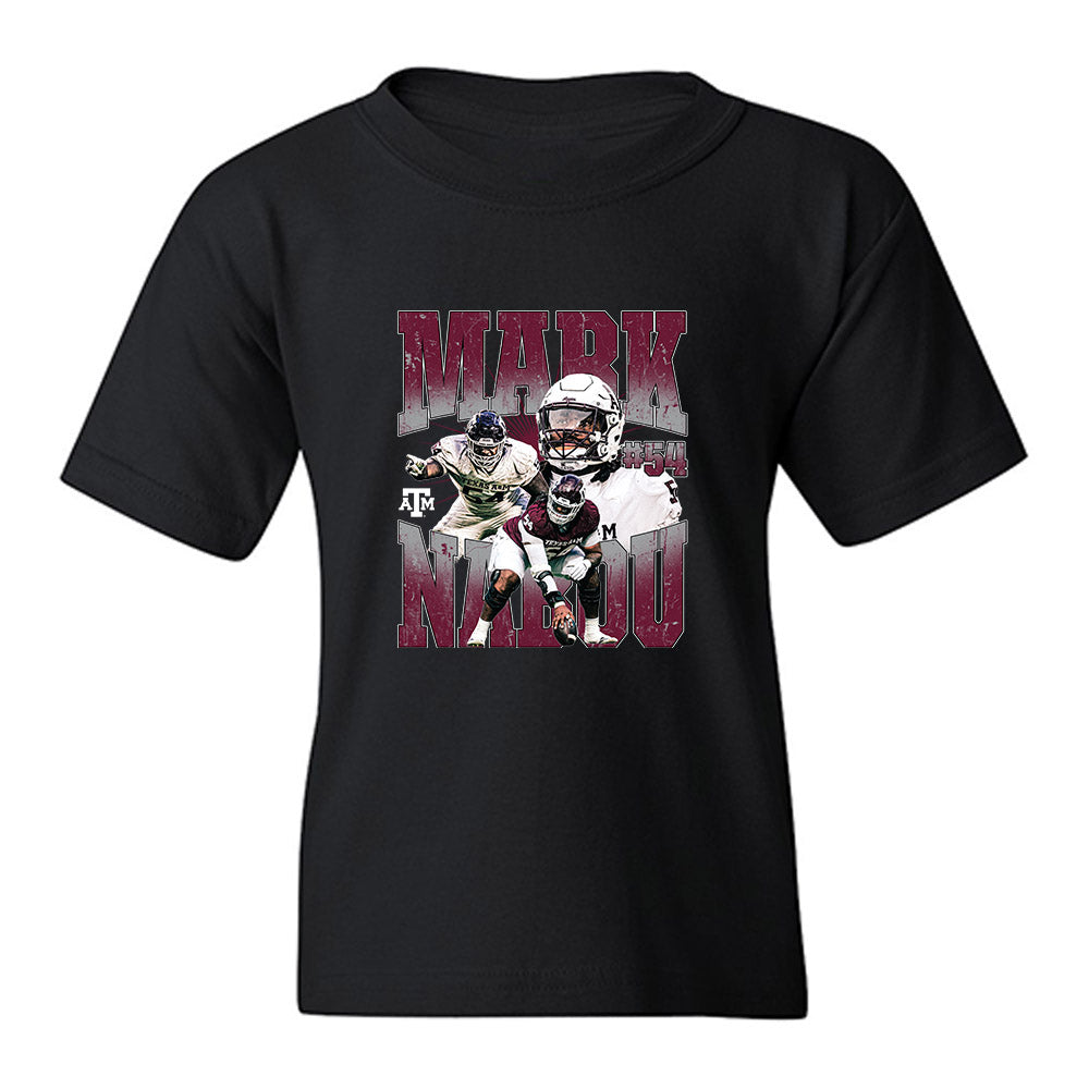 Texas A&M - NCAA Football : Mark Nabou Jr. - Collage Youth T-Shirt-0