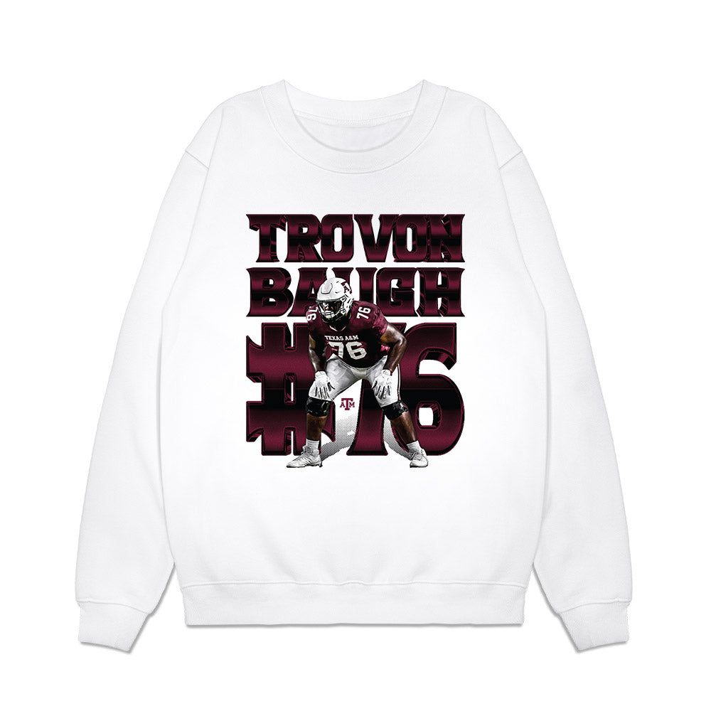 Texas A&M - NCAA Football : Trovon Baugh - Collage Premium Crewneck Sweatshirt-0