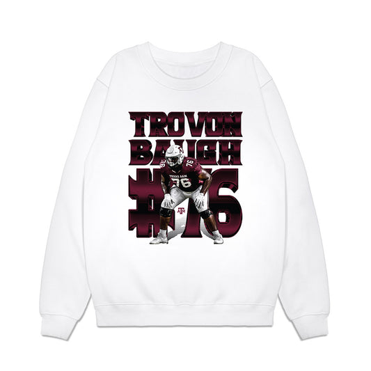 Texas A&M - NCAA Football : Trovon Baugh - Collage Premium Crewneck Sweatshirt-0