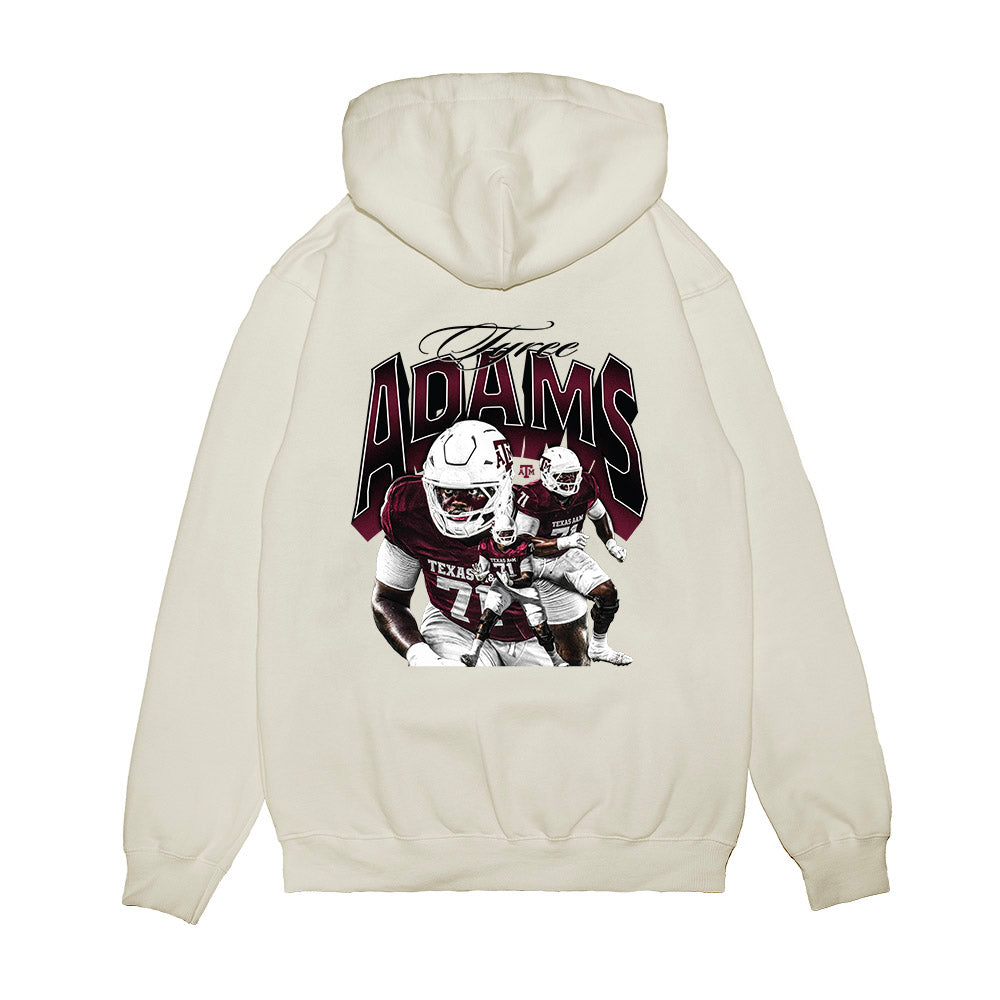 Texas A&M - NCAA Football : Tyree Adams - Collage Premium Hooded Sweatshirt-1