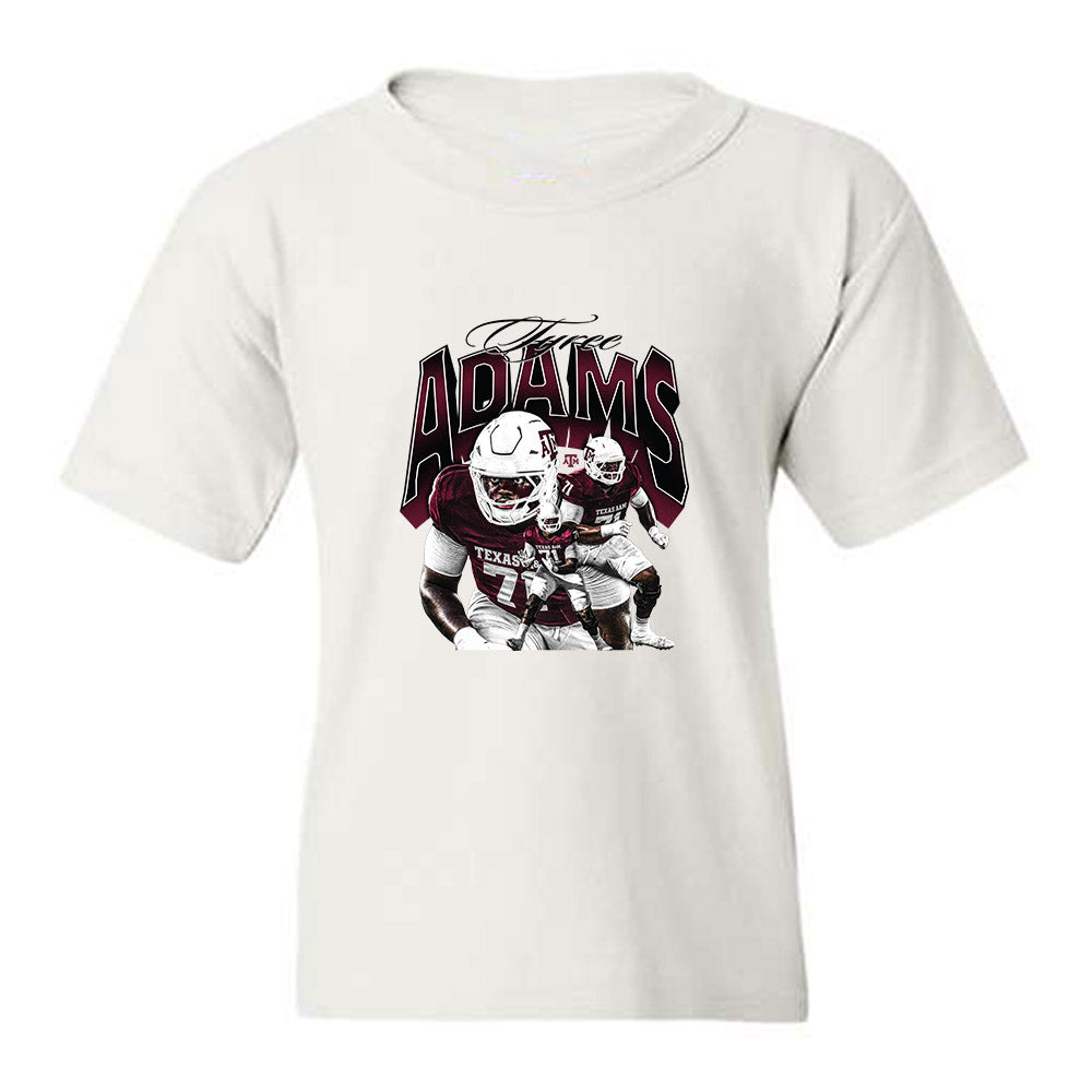 Texas A&M - NCAA Football : Tyree Adams - Collage Youth T-Shirt-0