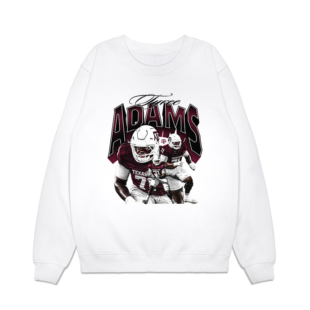 Texas A&M - NCAA Football : Tyree Adams - Collage Premium Crewneck Sweatshirt-0